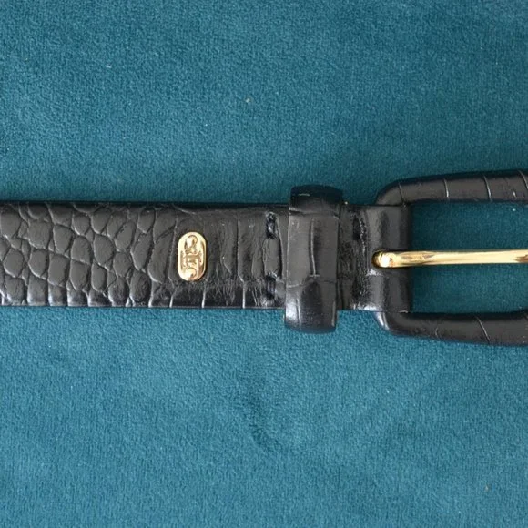 Ralph Lauren Crocodile-stamped Leather Belt - Picture 3 of 7